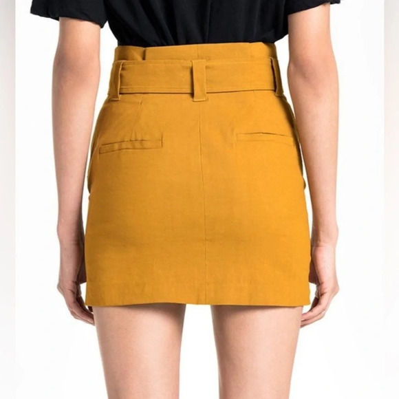 A.L.C. Bryce Belted Mini Skirt in Gold - Size 6 - Picture 2 of 7